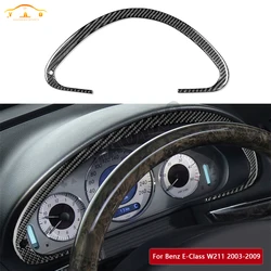 Carbon Fiber Instrument Frame Speedometer Trim Cover Sticker For Mercedes Benz E-Class W211 2003-2009 Accessories