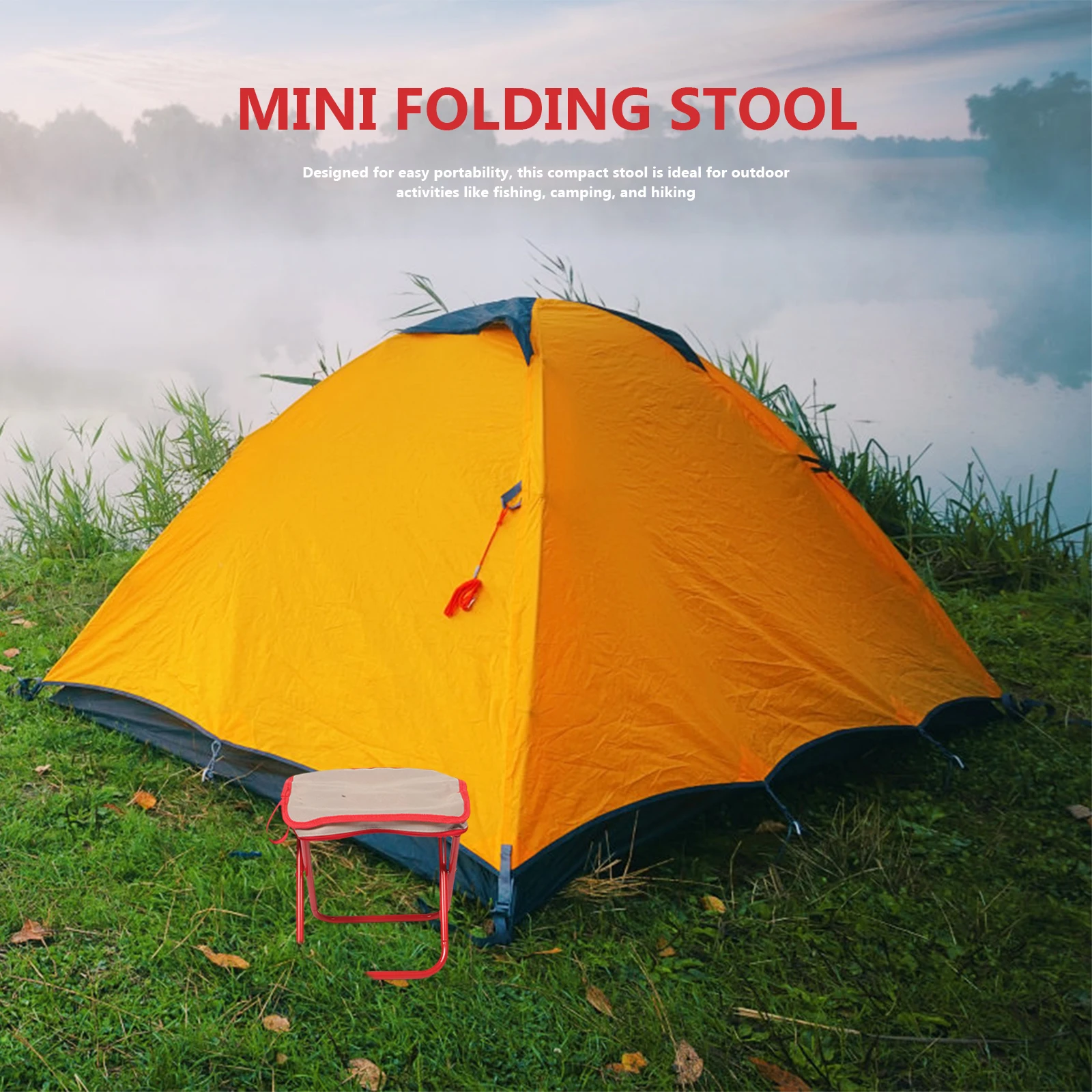 

Lightweight Compact Folding Fishing Portable Outdoor Stool For Camping Hiking Beach Travel Kids Adults Durable Small