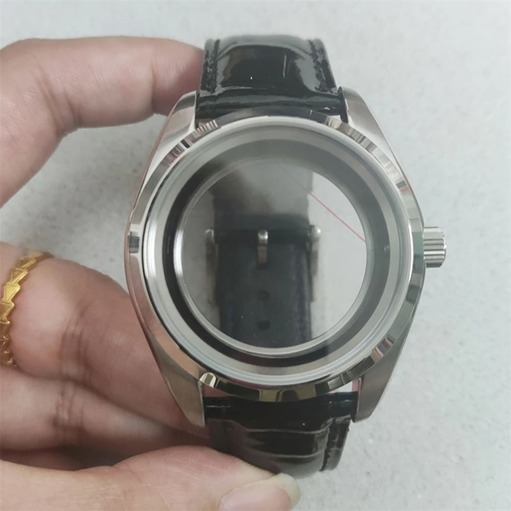 

2023 New 38mm Stainless Steel Watch Case Transparent Bottom Sapphire Glass Case Fit for NH35 NH36 4R 7S Movement 31mm Dial Parts