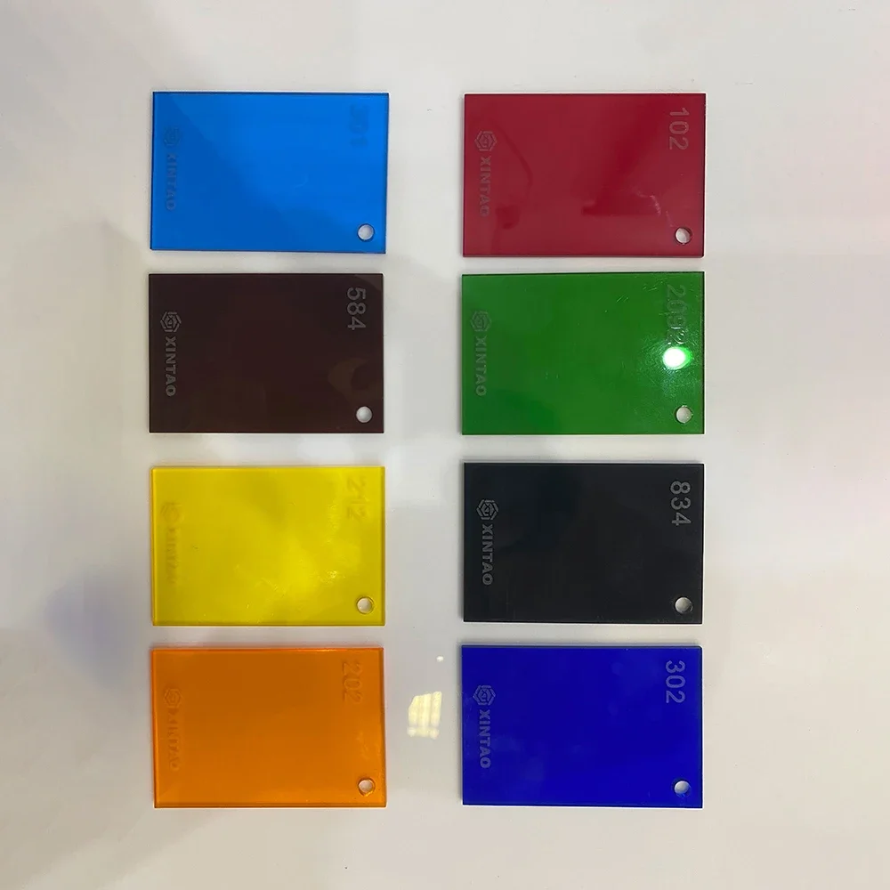 1Pcs Thick 5mm Colored Cast Acrylic Sheet Handmade Material Organic Acrylic Processing Orange Yellow Blue Red Cutting