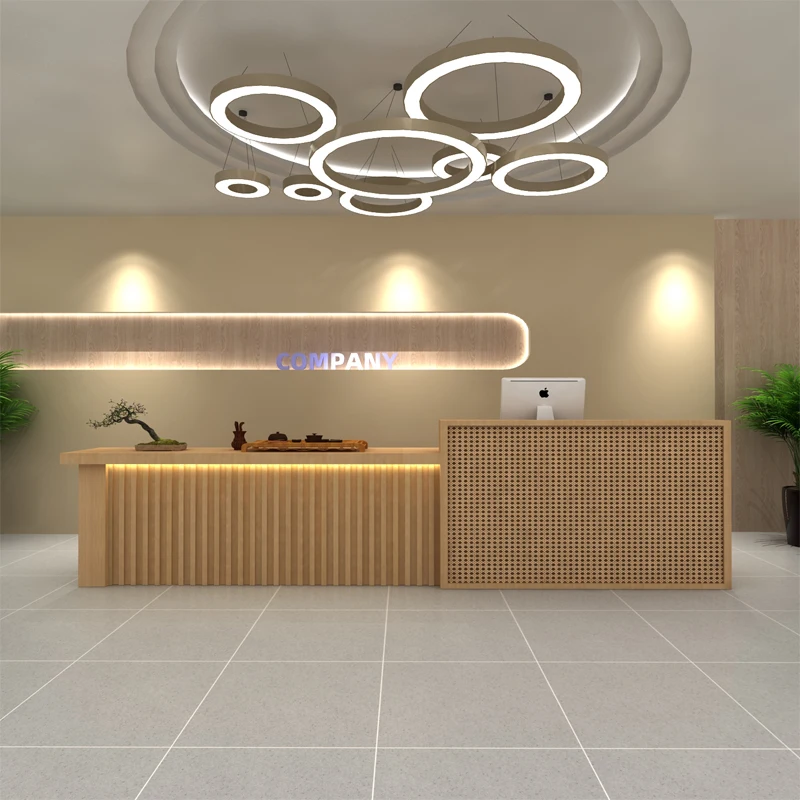 

Design Front Desk Reception Counter Boutique Long Business Modern Reception Desks Beauty Salon Mostrador Recepcion Furniture