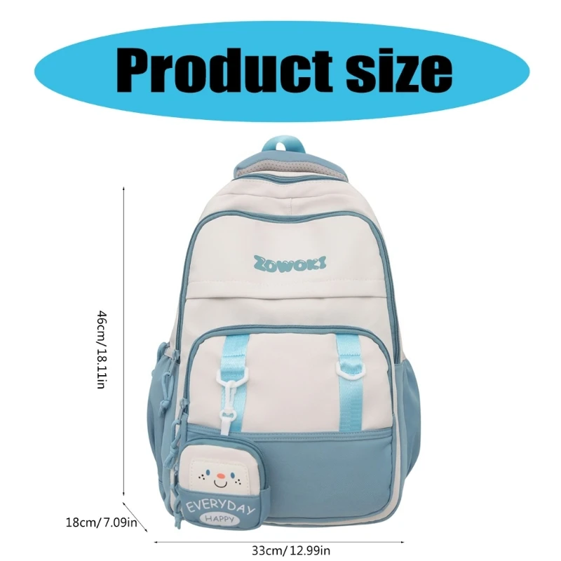 Mochila espaçosa para laptop para meninos adolescentes meninas, bolsa escolar resistente à água