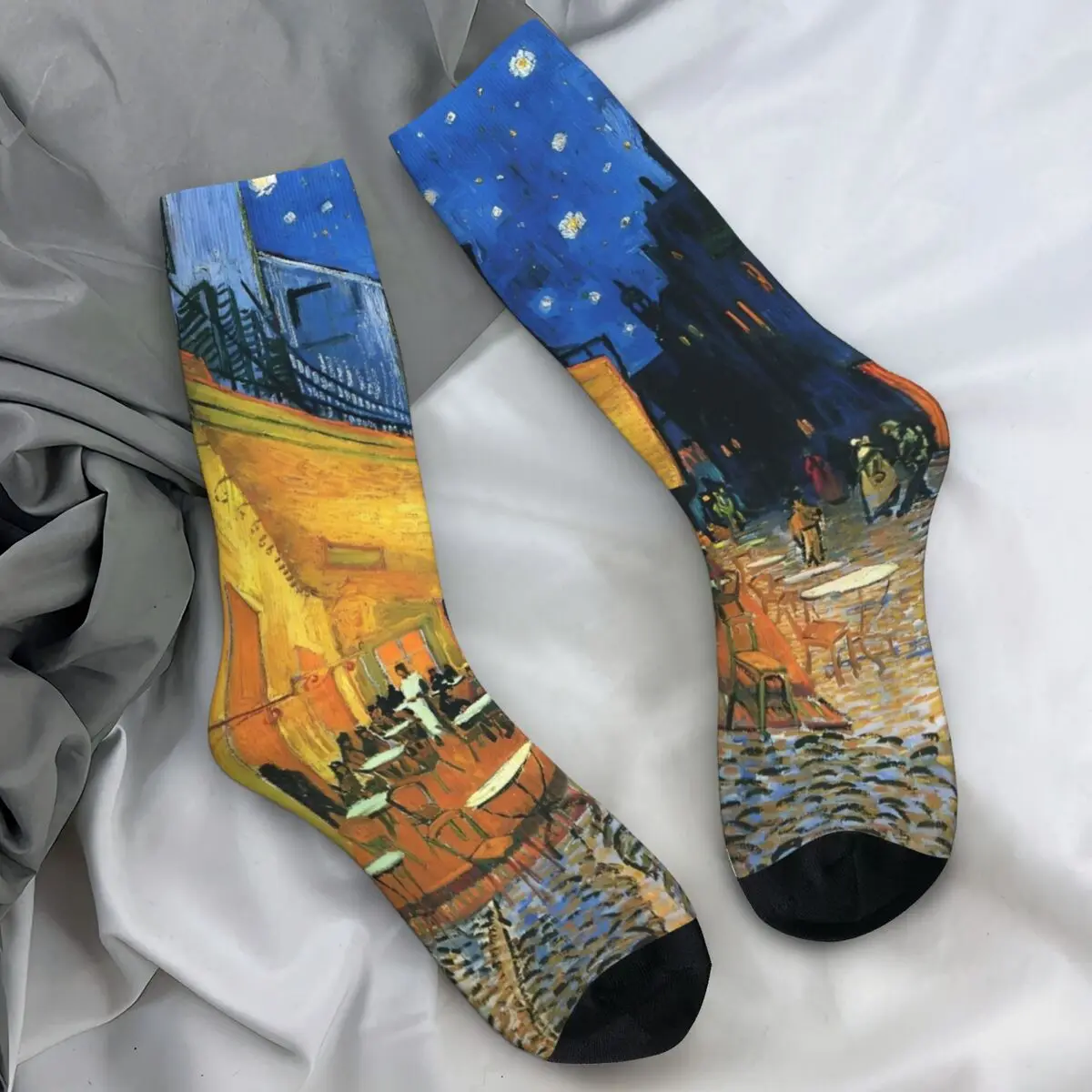 Calcetines para hombres y adultos, medias de calle de Van Gogh, calcetines cómodos Harajuku de otoño, calcetines antideslizantes estampados para exteriores