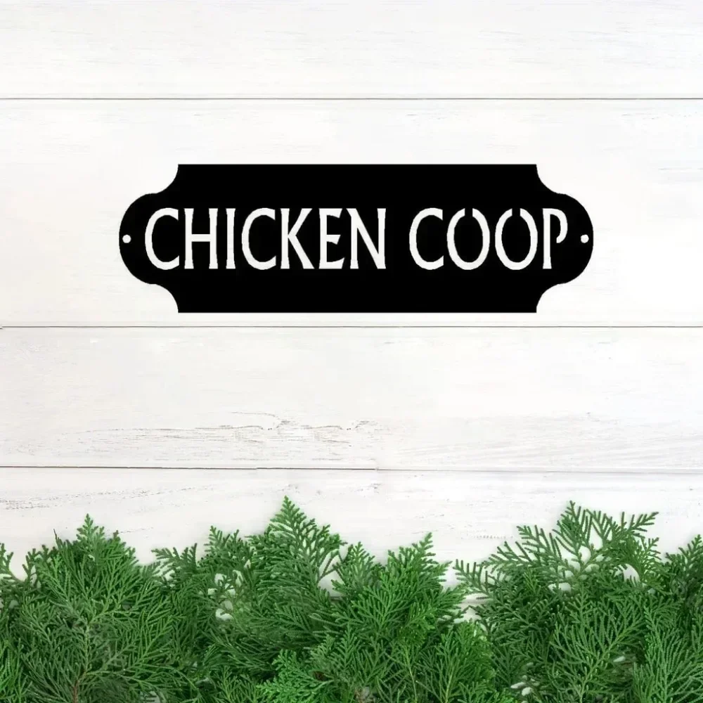 CIFBUY Chicken Coop Wall Art Rustic Farmhouse Iron Metal Sculpture Country Hen House Decor Barn Kitchen Home Gift Unique Accent