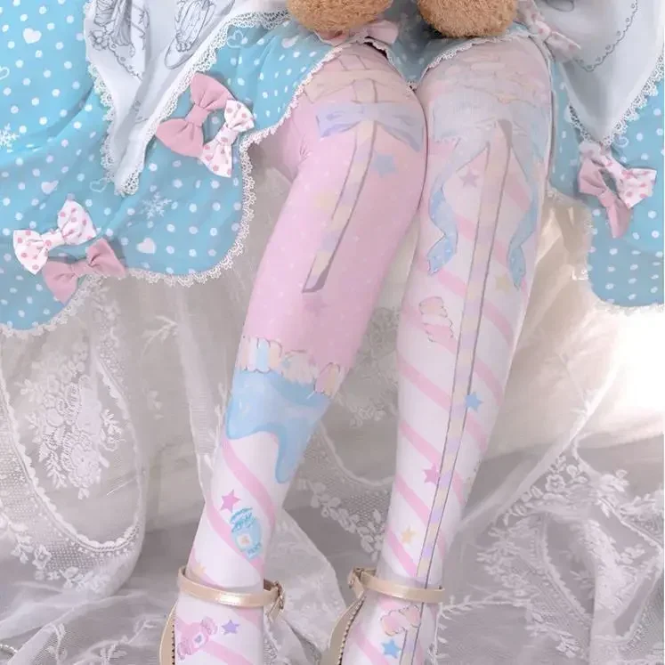 Japanese Sweet Lolita Socks Women's Cute Pantyhose Thigh Stockings Cos Sexy Thigh Stockings Cute Lolita Pantyhose
