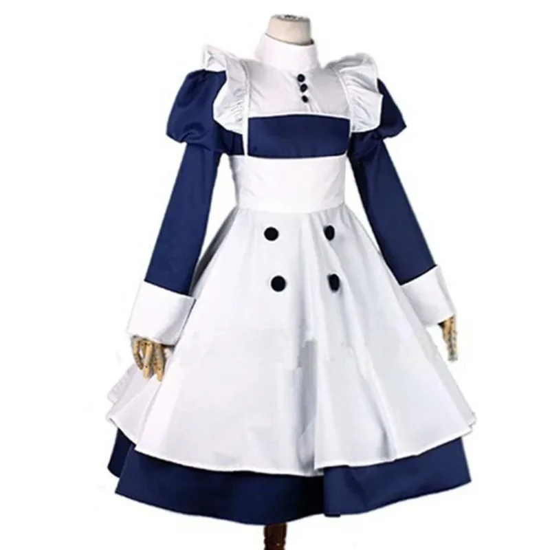 Anime Black Butler Cosplay Maid Kuroshitsuji Mey Rin Maid Costume Woman Cosplay Costumes Dress  Apron For Halloween Suit Party