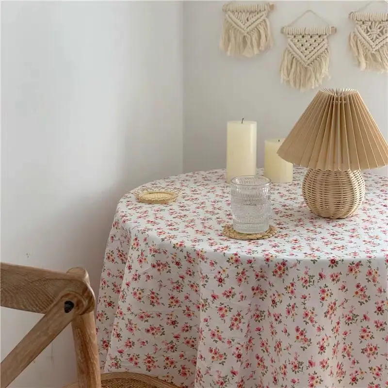 Mantel Floral Vintage Ins, mantel decorativo para fiesta De banquete para el hogar, Mantel De Mesa elegante, fondo De Picnic antiincrustante