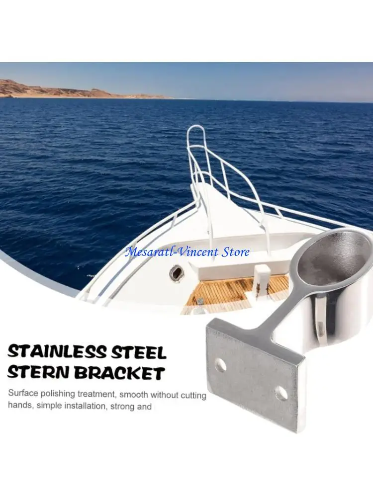

A70F 2pc End/Center/Front Hand Mount Fitting for Boat Yacht Easy Installation Stainless Steel 22mm 60° Bracket Stanchion