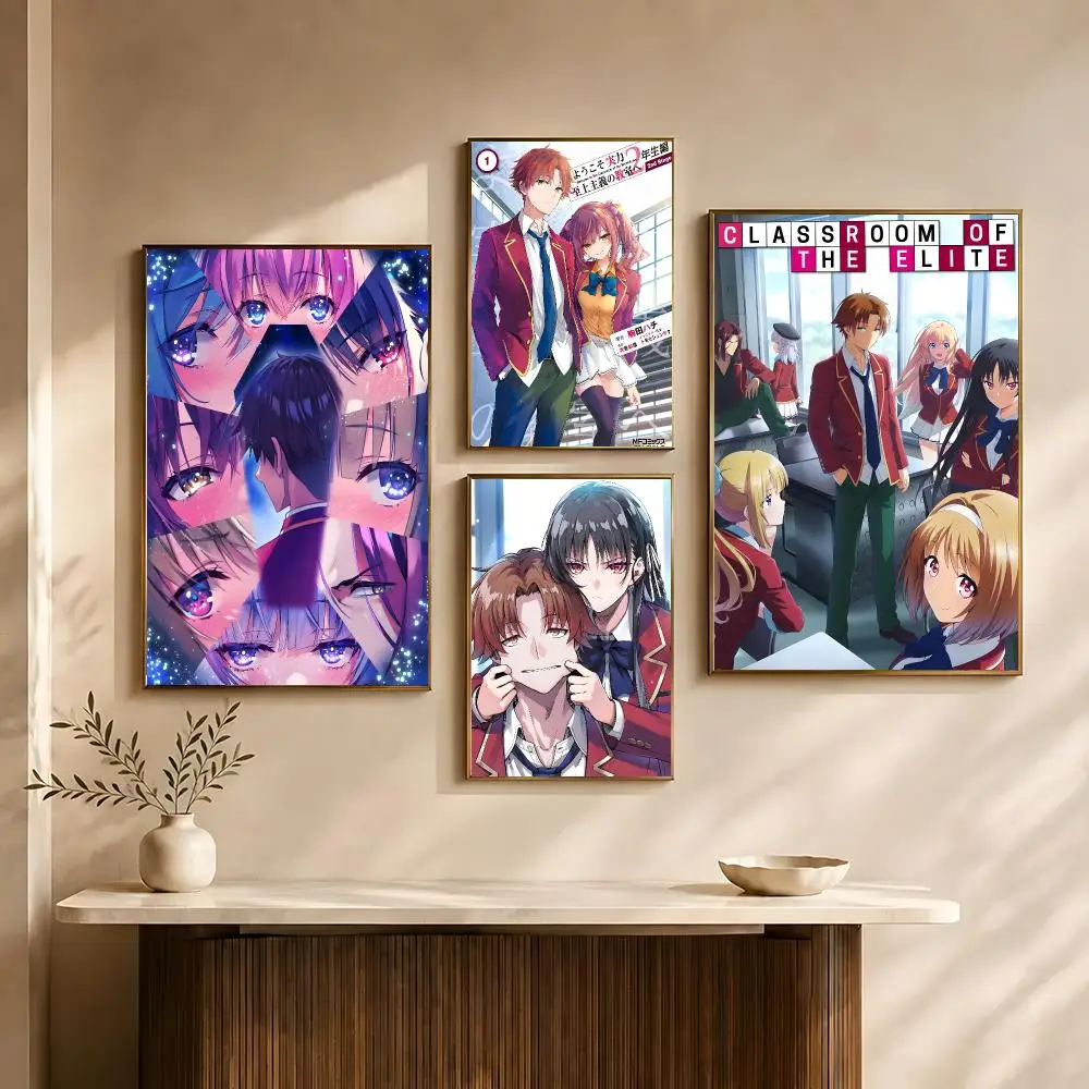 Anime Classroom of the Elite Poster Poster All-match HD Waterproof Self-Adhesive Wall Art Sticker For Home Bedroom