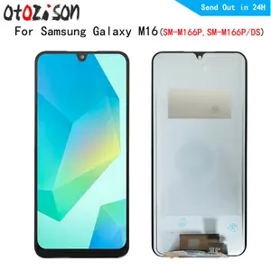 Bilashmart Galaxy M16 5G LCD Screen Samsung Galaxy M16 5G SM M166P LCD Display Screen Touch Panel Digitizer With Frame Assembly