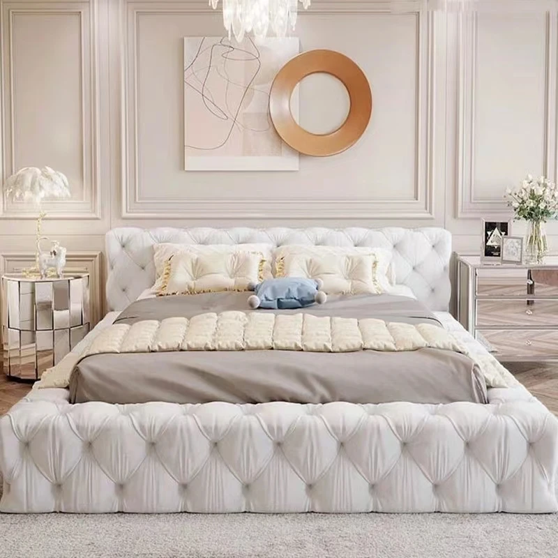 French Luxury Kids Double Bed Nordic High End Twin Frame Double Bed Headboard Boys Letti Matrimoniali Bedroom Furniture