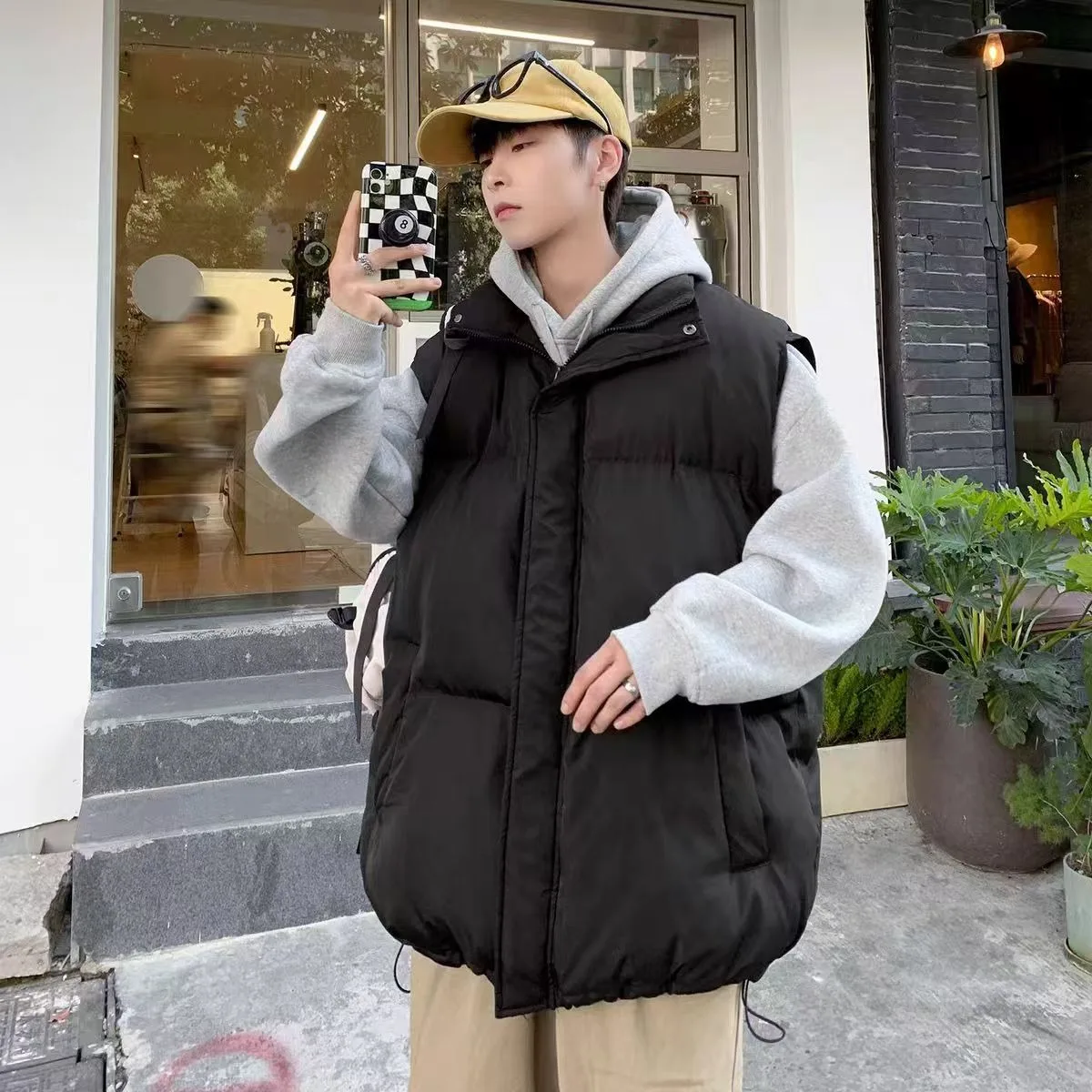 

Утолщенный теплый жилет, мужская зимняя накидка, многослойная подростковая майка, куртка