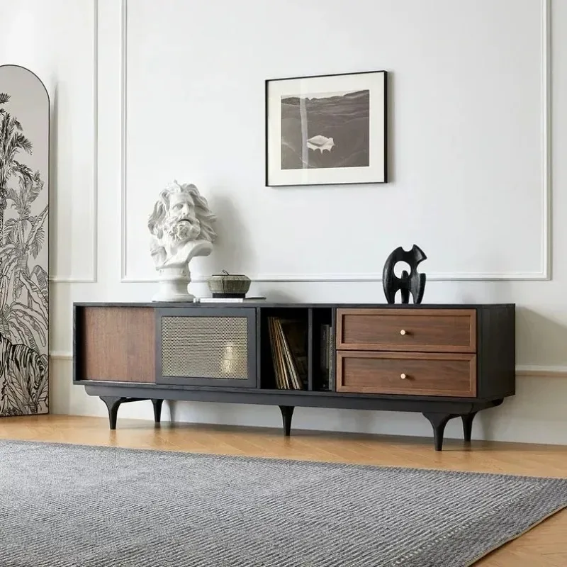 Nordic medieval retro TV cabinet, floor cabinet, dining side cabinet, storage