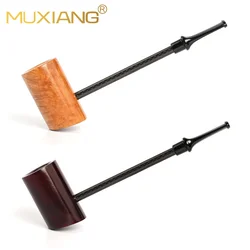 Popeye Tobacco Pipe, Handmade Briarwood Pipe, Acrylic Mouthpiece, Carbon Fiber Stem,  3mm Filter ,  Smoking Pipe Smooth surface