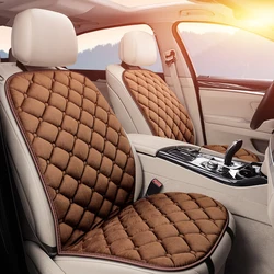 Car Seat Cover Front Rear Flocking Cloth Cushion Non Slide Winter Auto Protector Mat Pad Keep Warm Universal Fit Truck Suv Van