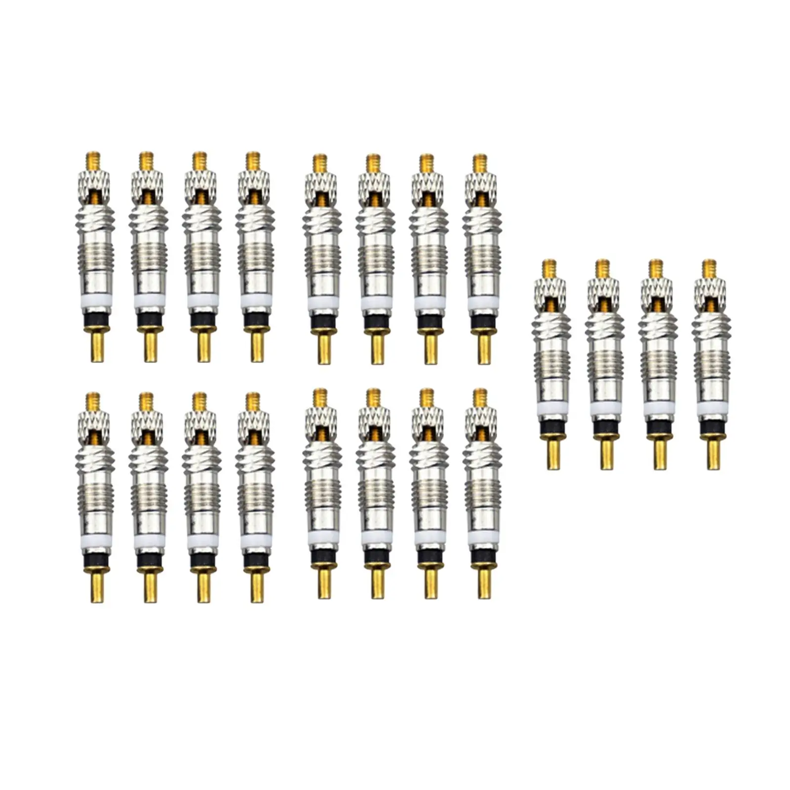 20Pcs Presta Valve Core Professional Easy Installation Durable Sturdy Brass