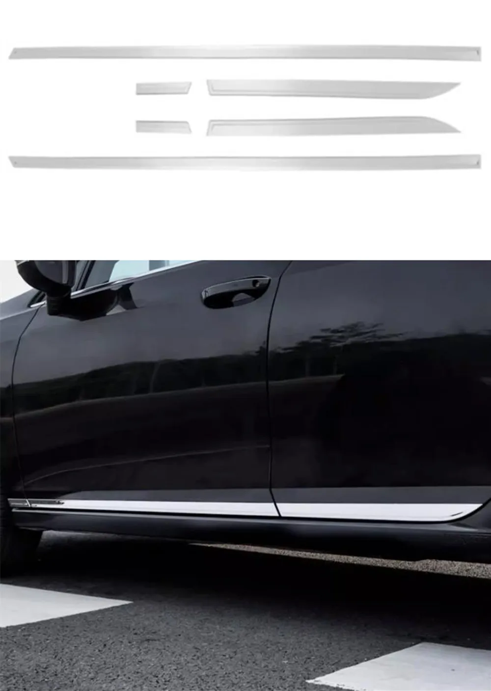 

6Pcs/lot Stainless steel Car Door Border Collision And Scratch Resistant Decorative Strip For VW Volkswagen Golf 8 MK8 2021-2025