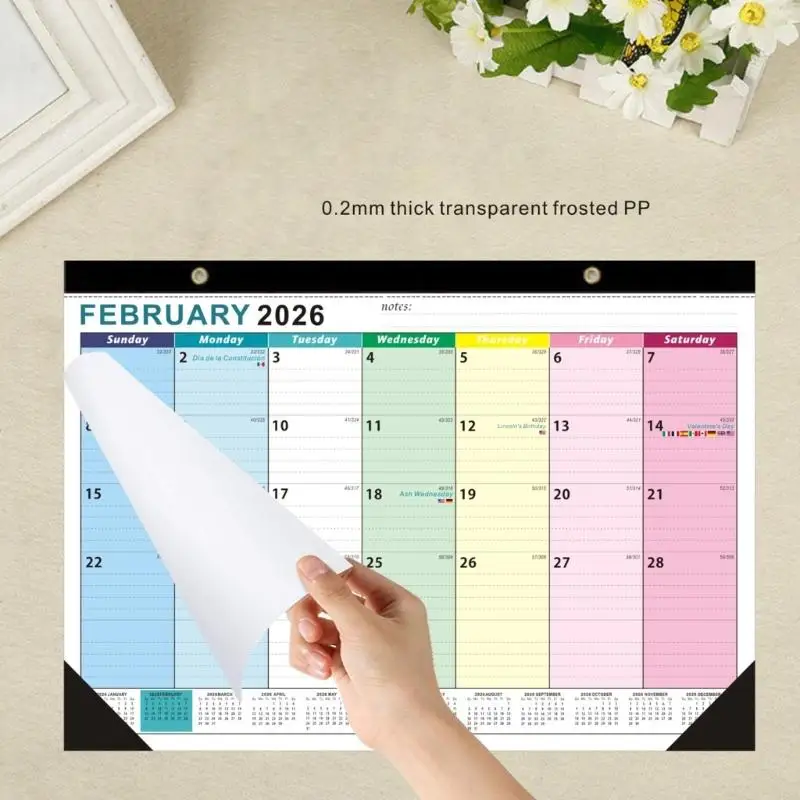2026 壁掛けカレンダー マンスリー プランナー 18 か月カレンダー参照 01/2026 から 06/2027 オフィス 学校 ホーム用