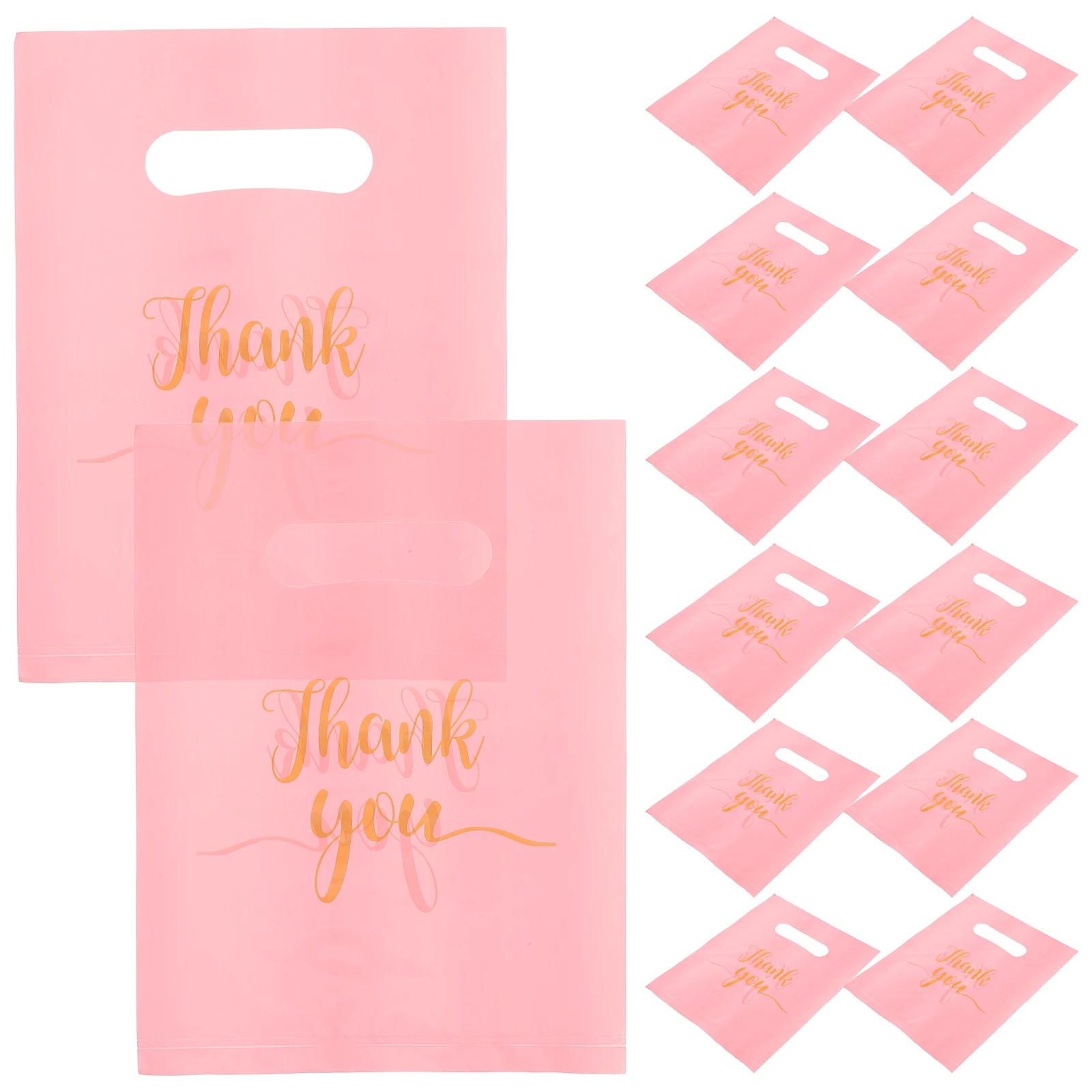 

100pcs Black 20x15cm Gift Wrapping Bags Reusable Tote Thank You Present Storage Bags for Birthdays Weddings Holidays