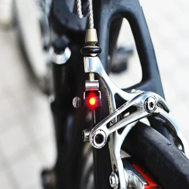 MTB Mini V Brake Bike Light Tail Rear Bicycle Light Cycling LED Light High Brightness Waterproof Lamp Cycling Accessories