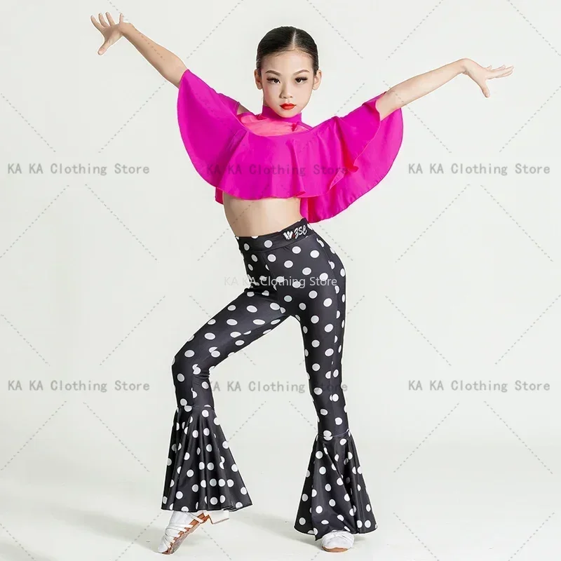 Kids Cha Cha Samba Rumba Salsa Tango Dance Clothes Girls Competition Party Ballroom Latin Dance Costume Child Practice Dresses