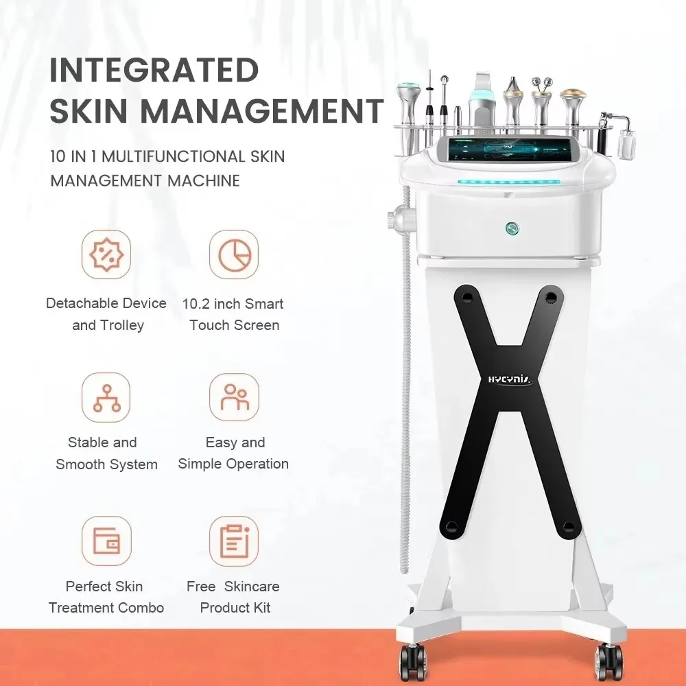 9 in 1 Hydra Professional Machine Aqua Facial Device Nuova bellezza Salute Corea Soluzione Aquaskin Smart Multifunzione Getto di ossigeno