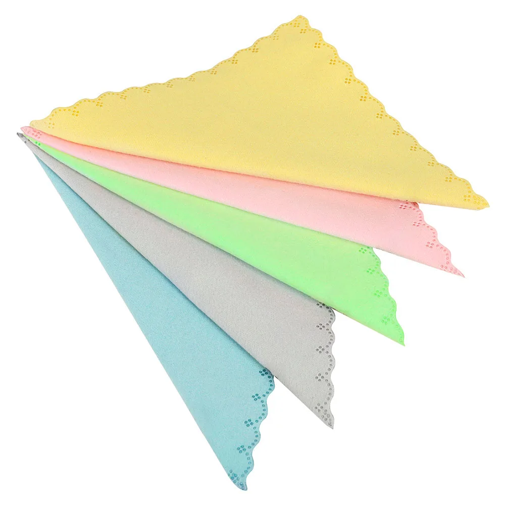 

5pcs Cleaning Cloth Double Sided Velvet Instrument Accessories Guitar Piano Dust Fingerprints Remover Reusable Musical Cleaner