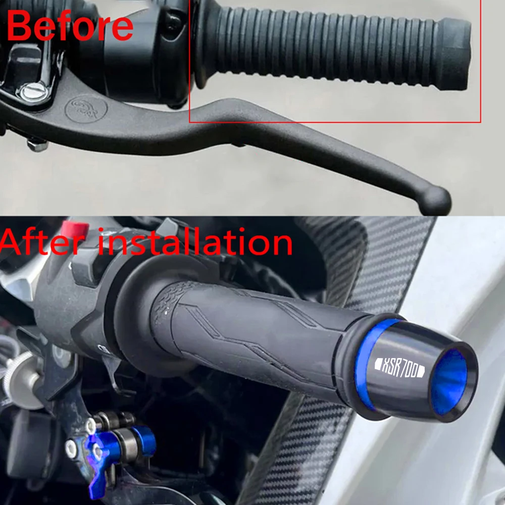 Universal untuk YAMAHA XSR700 XTRIBUTE XSR 700 grip setang berakhir tutup Counterweight Plug Slide 2018 2019 2020 2021 2022 2023