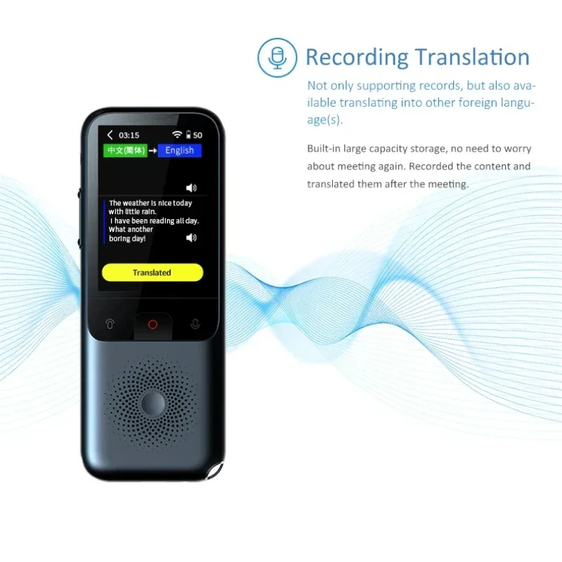 2024 New T11 Portable Audio Translator 138 Language Smart Translator Offline In Real Time Smart Voice AI Voice Photo Translator