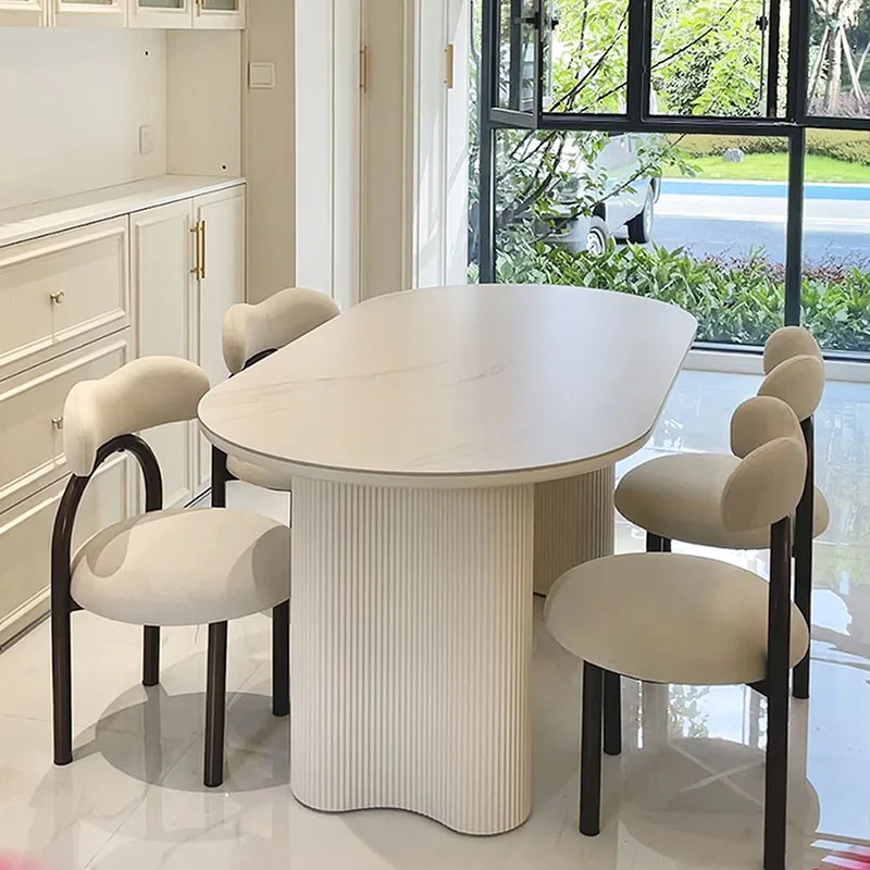 Modern Luxury Dining Table High Children Designer Writing Gaming Study Mobile Dining Table Restaurant Muebles Kitchen Furniture