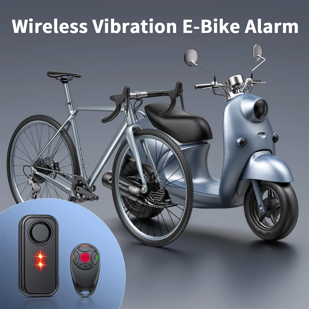 Electop 113db Ebike Сигнализация Вибрационный датчик движения Сигнализация с дистанционной противоугонной системой оповещения для Ebike Scooter со светодиодной подсветкой