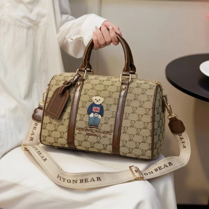 2026-new-small-bear-embroidery-canvas-bag-large-capacity-lightweight-handheld-crossbody-bag-color-block-commuting-short-trip-bag