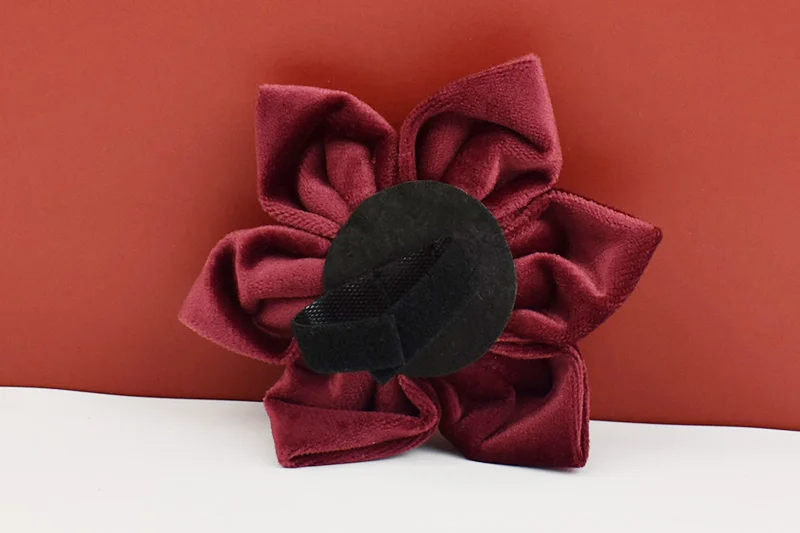 Rotes Weinrot-Samt-Hundehalsband und Leinen-Set für große Hunde, individuell graviertes Namensschild, Haustierzubehör, Hundeleine, Velvet07 – Detail 15