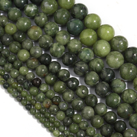 1 strand/Lot Green Southern Jade Beads Natural Stone Beads for Jewelry Making DIY Bracelet Necklace Jewelry Accessories Wholesal
