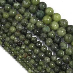1 strand/Lot Green Southern Jade Beads Natural Stone Beads for Jewelry Making DIY Bracelet Necklace Jewelry Accessories Wholesal
