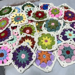 Original DIY Colors 9cm Square Coaster Handmade Crochet Doilies Wedding Table Decor Doily Placemat Clothes Accessories 30pcs