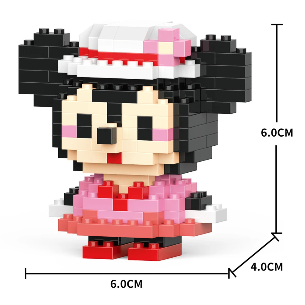Kurome Cinnamoroll DIY Hello Kitty Stitch Block Charakter-Bausatz Mickey Mouse Baustein-Puppen Spielzeug Geschenk – Detail 2