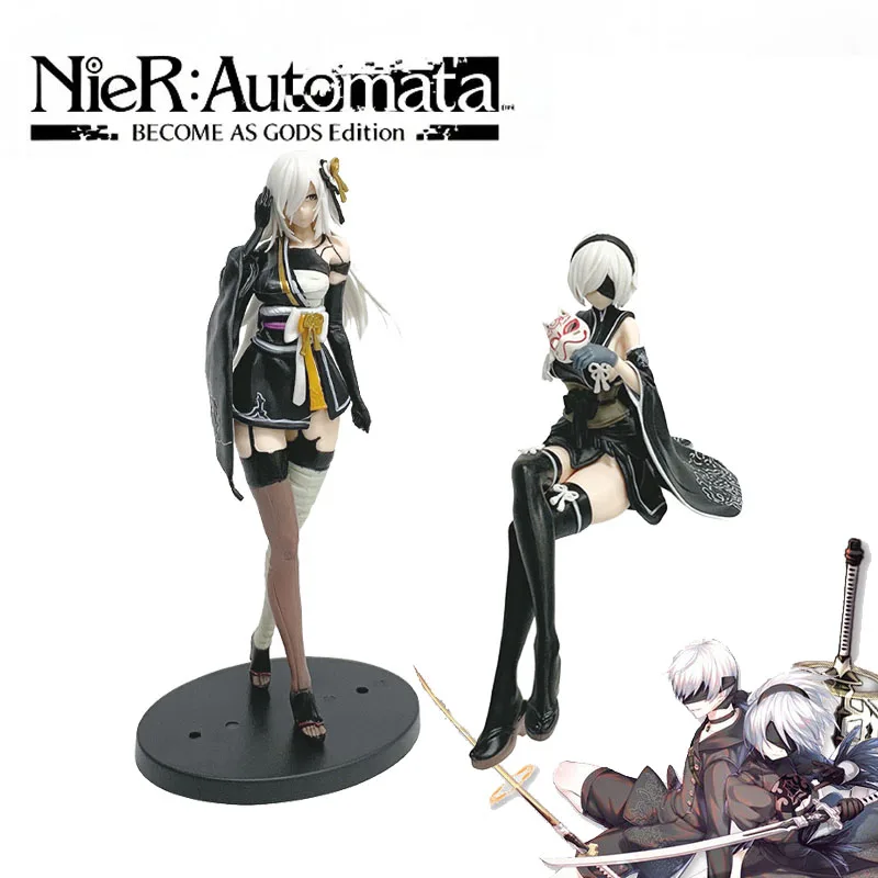 Figura Popular del Anime NieR Automata, Yorha 2B A2 Versión Kimono Colección de Juguetes de PVC, Adorno de Escritorio, Regalos