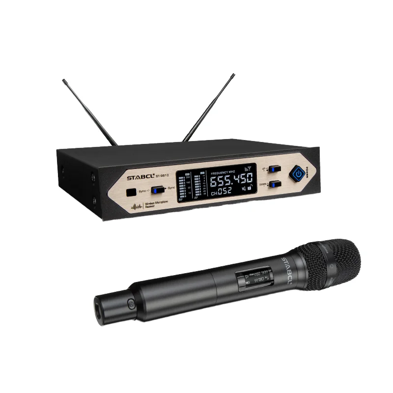 

ST-9810 Single Wireless Teaching Microphone System FM UHF For Home Conference Use Optimal For Live Speeches Noise Cancelling