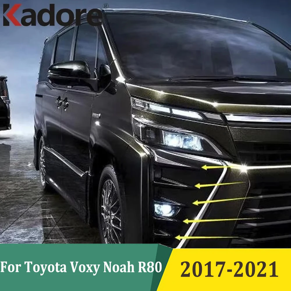 

For Toyota Voxy Noah R80 2017 2018 2019 2020 2021 (Fuel Version) Front Foglight Cover Trim Fog Light Lamp Strip Car Accessories