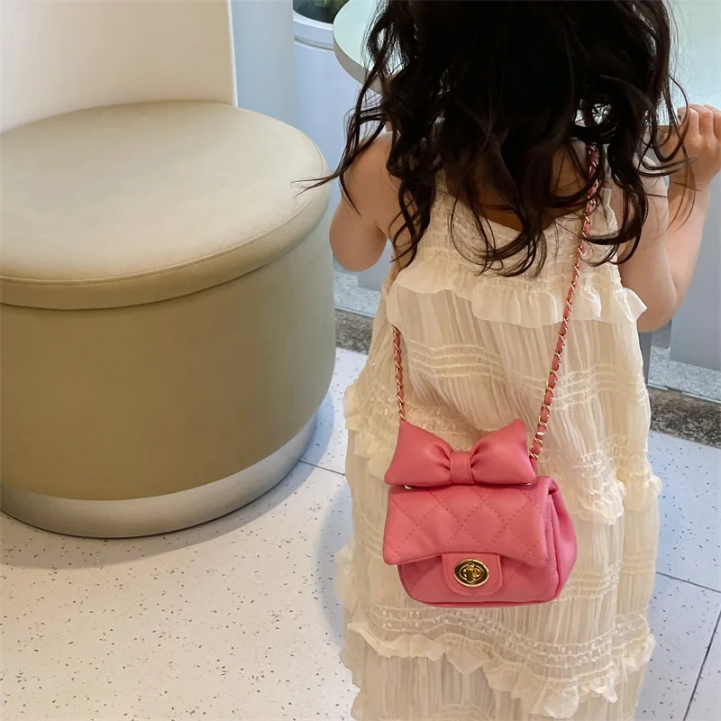 Bolso cruzado con lazo de princesa para niños, Mini bolso cruzado informal, monederos sencillos y bonitos, 2023