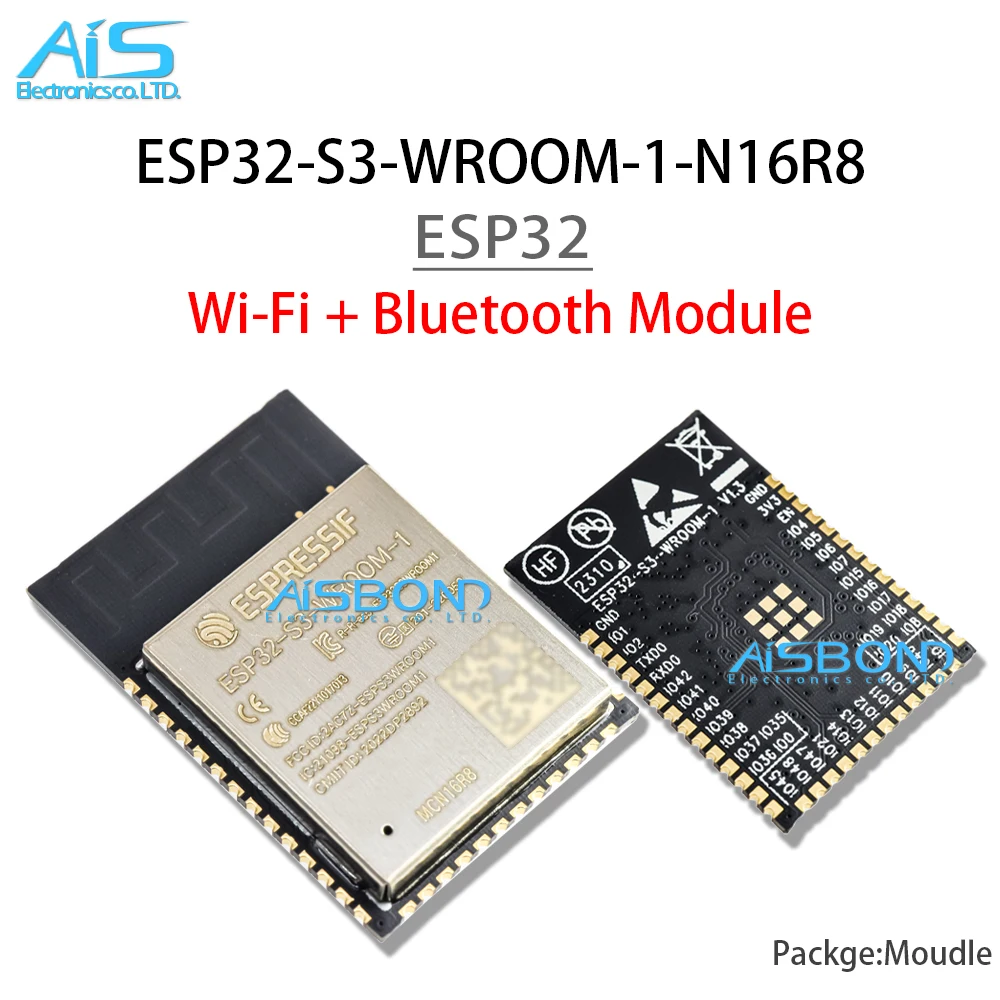 New ESP32-S3-WROOM-1-N16R8 ESP32-S3-WROOM-1 Wifi Wi-Fi + Bluetooth 16MB 32-bit Dual Core MCU module