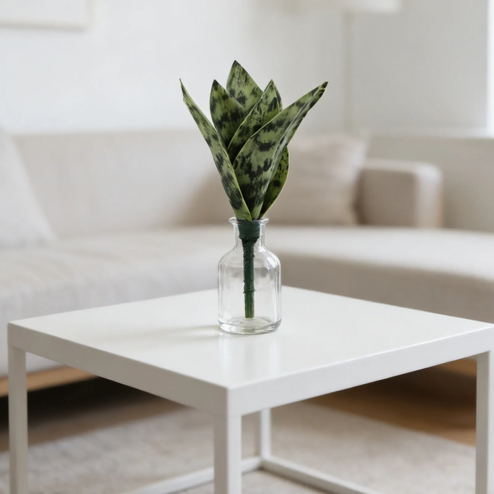 Artificial PVC Snake Plant Realistic Green Plant Low Maintenance Decoration for Home Office Living Room Bathroom