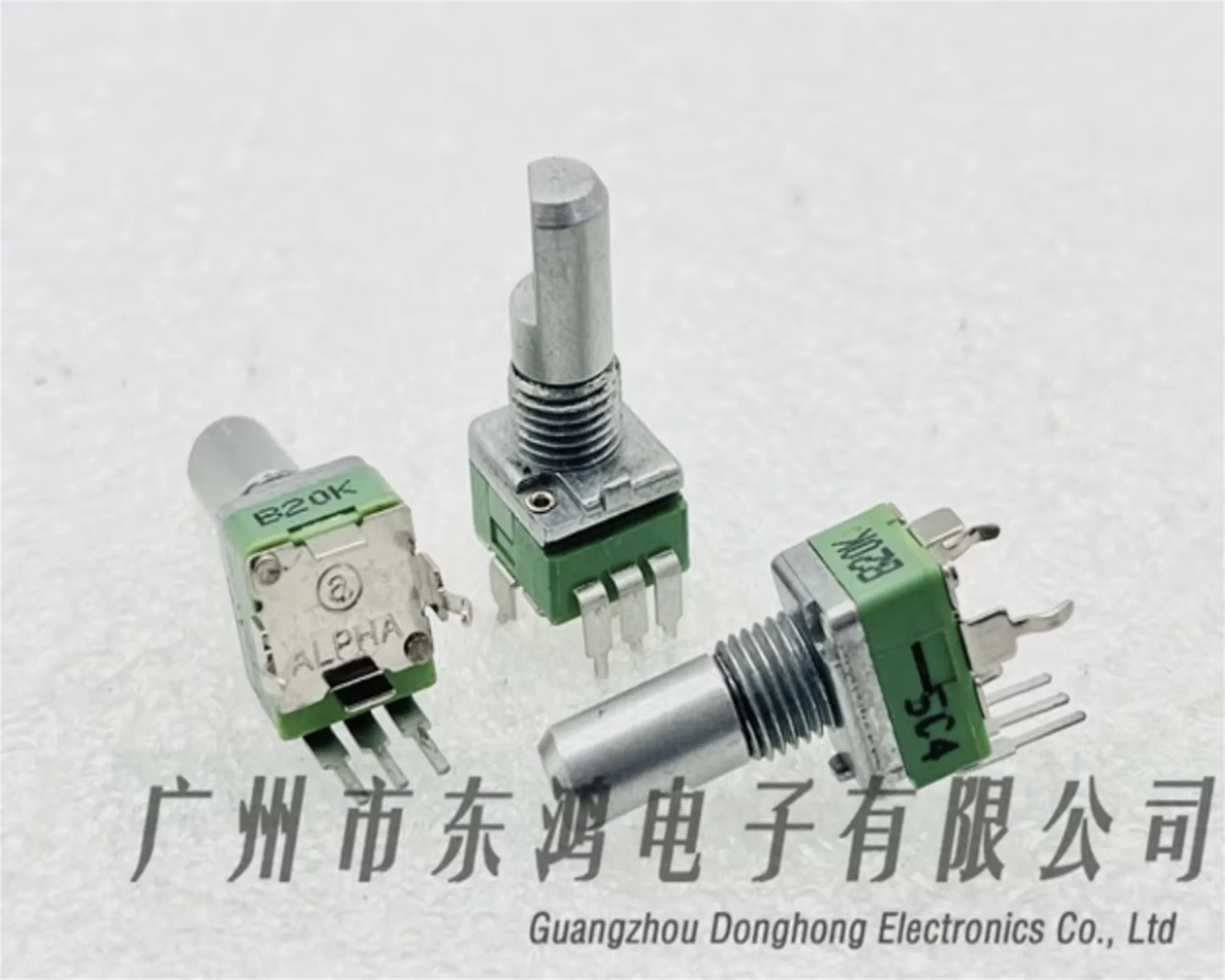 2 PCS ALPHA Aihua Precision Single coupling Potentiometer B20K Digital DJ Player with center positioning shaft length 16mm