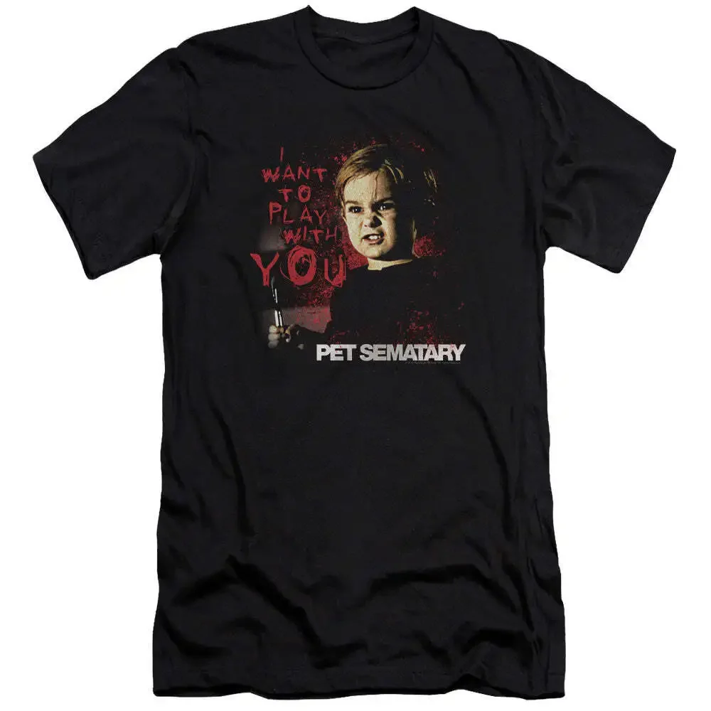 

Pet Sematary I Want To Play - Men's Slim Fit T-Shirt