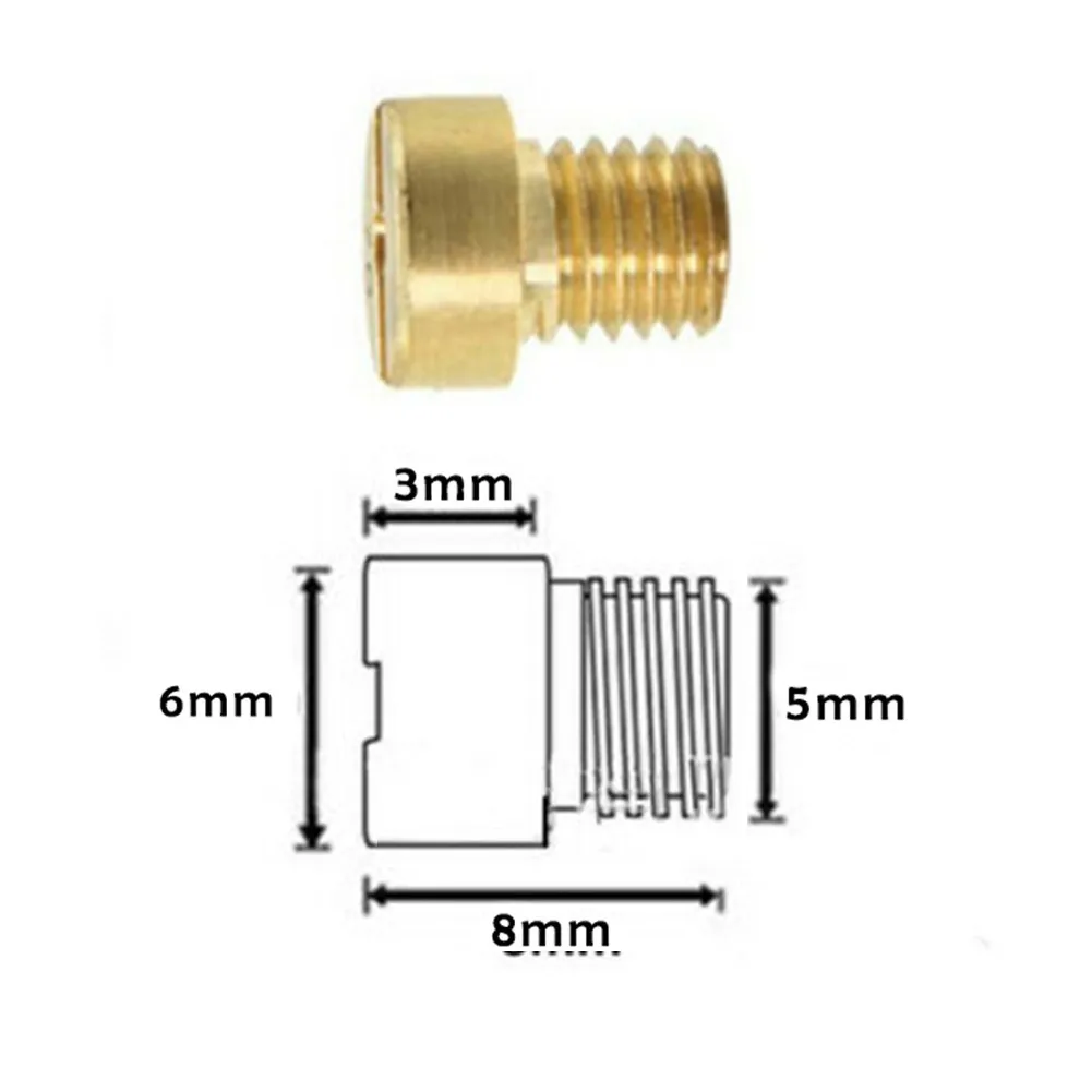 25pcs Carburetor Main Jet M5 5mm Thread For Dellorto Carburetor Vergaser SHA SHBC SHB Injector Nozzle Size 55-115 M5x6x8