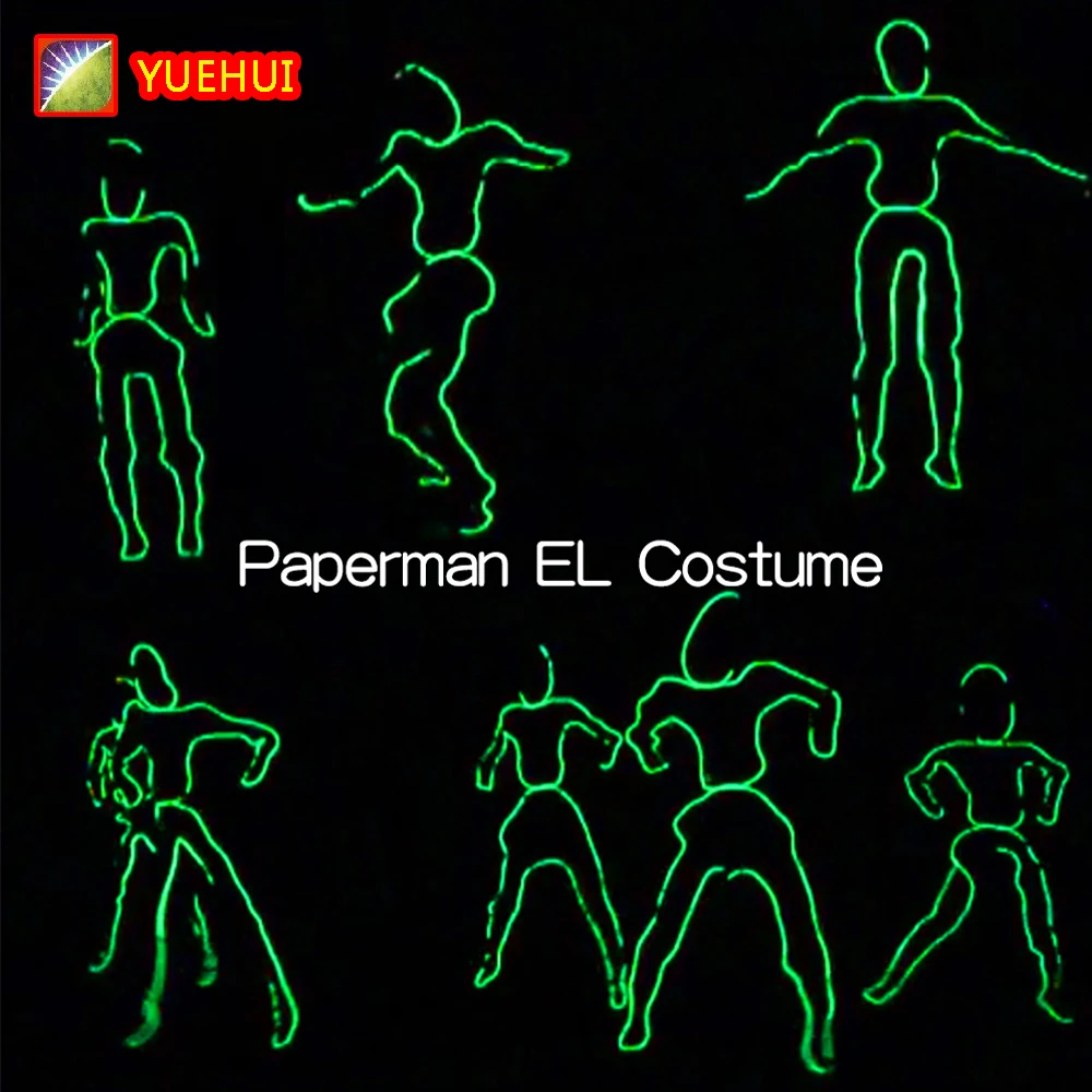

Light-up Adult stage performance Costume EL Wire Portable Neon Rope Lights Strip Super Bright DIY Cosplay Costume