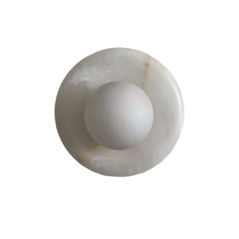 Applique murale ronde en pierre véritable, décoration de la maison, ampoule G9 en verre blanc pour intérieur, chambre à coucher, salon, chaque d'un différent