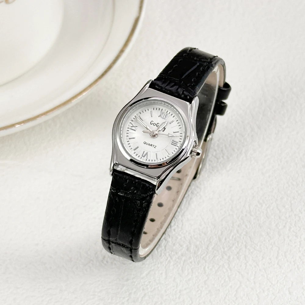 Роскошные кожаные часы для женщин, женские кварцевые часы из нержавеющей стали, платье, элегантные женские часы, модные часы