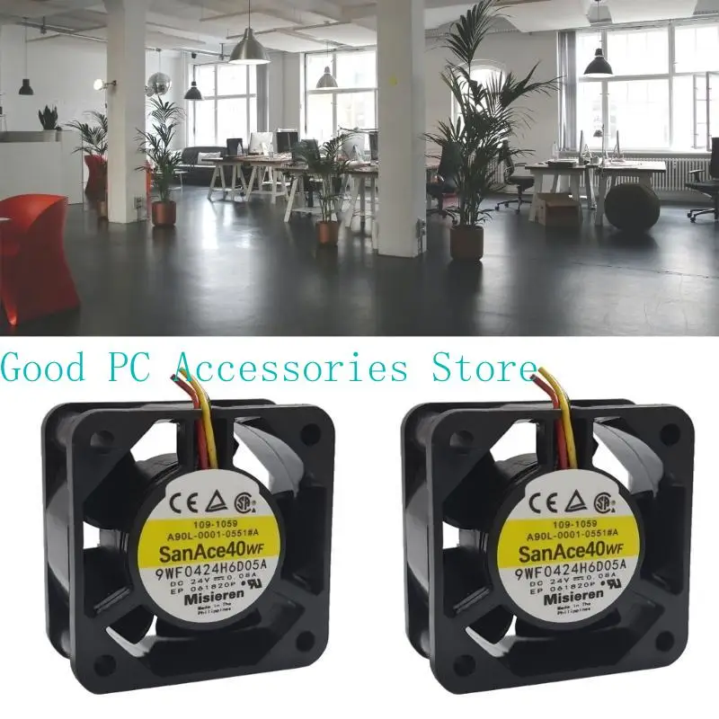 

SanAce40WF DENKI Original 40x40x20mm 3 Line DC 24V 0.08A FANUC Cooling Fan for A90L-0001-0505#A 9WF0424H6D05A 1PC